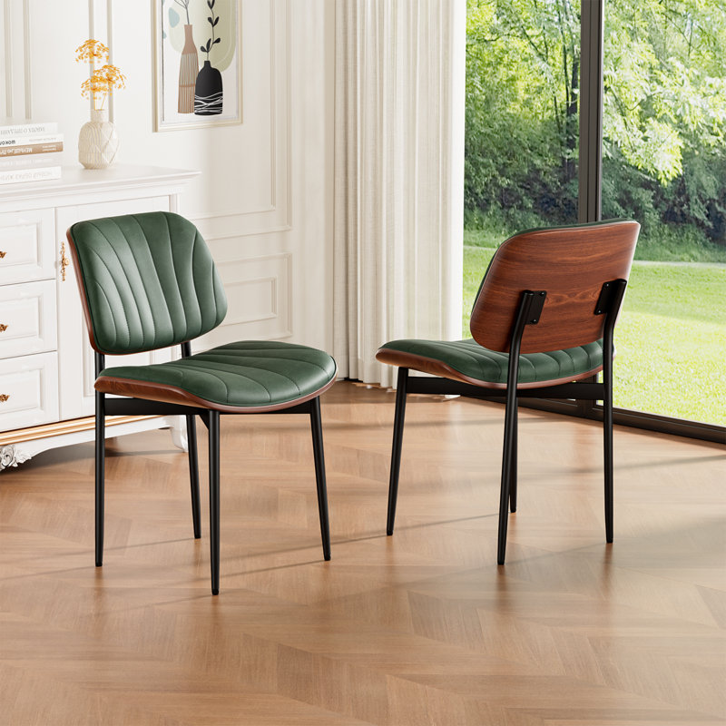 PU Leather Upholstered Dining Chairs,Side Chair for Dining Rooms,Kitchens,Living rooms (Set of 2)
