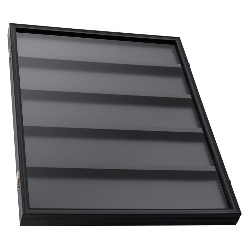 35 Graded Sports Card Display Case, 24.3x30.5x2.1 in, Baseball Card Display Frame with 98% UV Protection Clear View PC Glass, Lockable Wall Cabinet for Football Basketball Hockey Trading Card