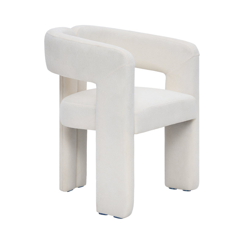 Modern Linen Dining Chairs Upholstered Armchair