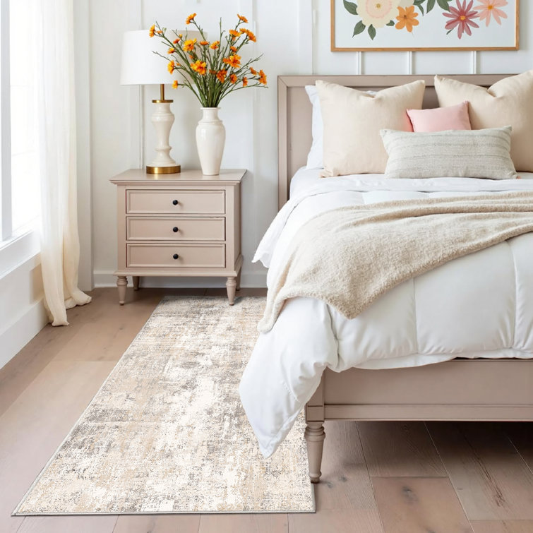 ( similar )Elroy Modern Abstract Machine Washable Area Rug with Non-Slip Rubber Backing