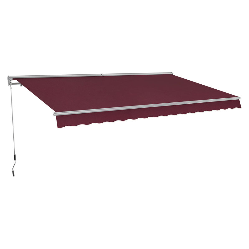 Patio Awning Sunshade Canopy with Half-Cassette for Manual Retractable Awnings