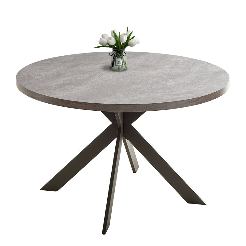 Garrell 46‘’ Round Dining Table, Mid-Century Round Kitchen Table for 4 Person, Modern Leisure Coffee Table