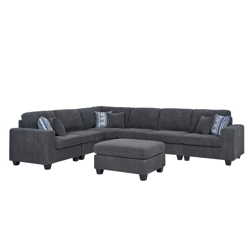 Erstonia Sectional With Ottoman ( incomplete  pick up 2 box  ) 
