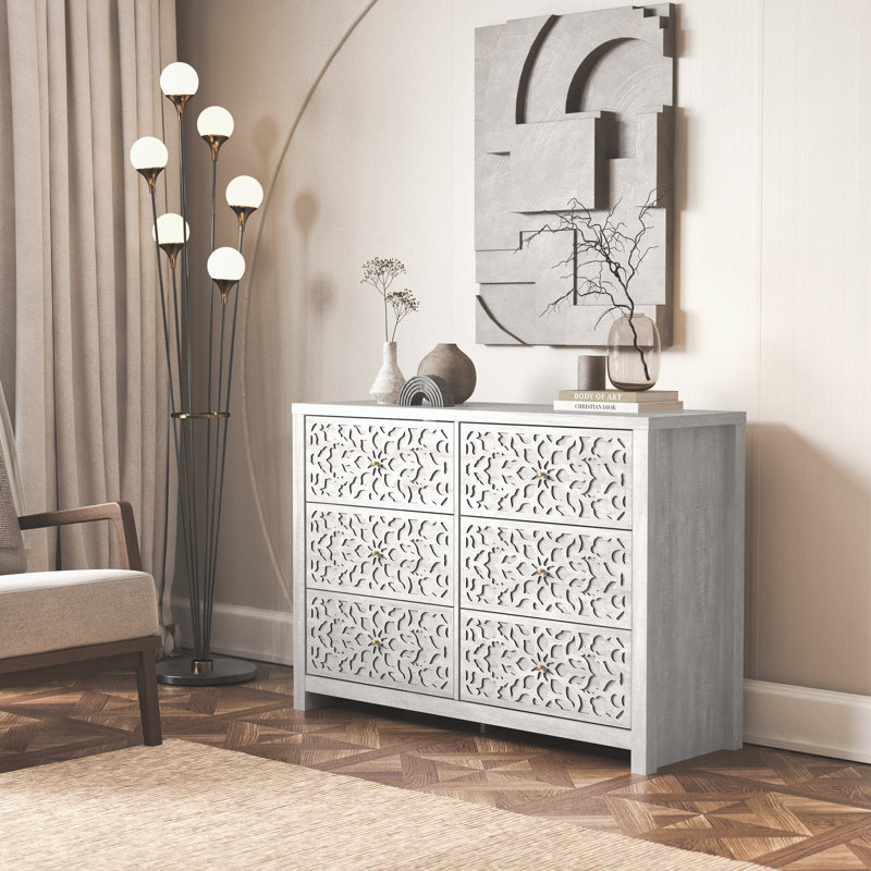 lukasik 45.4'' w 6 - drawer dresser