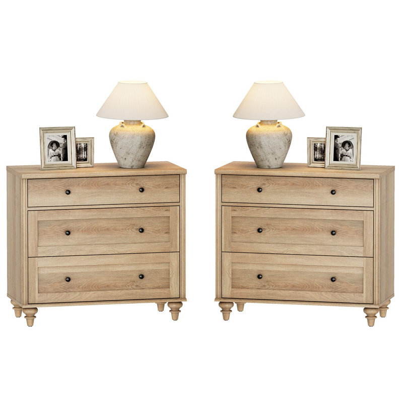Nightstand For Bedroom With 3 Drawers, Mid Century Modern Wooden Closet Storage Organizer
INCOMPLETE