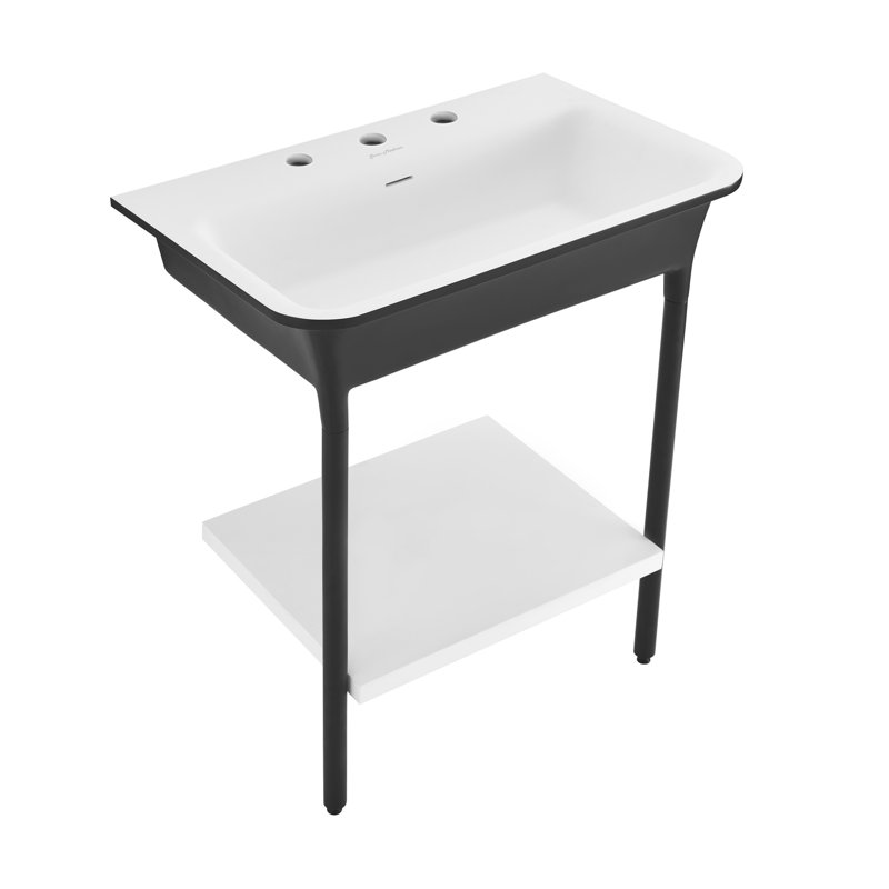 Ivy 32" Solid Surface Console Sink in Matte Black SM-CS830MB