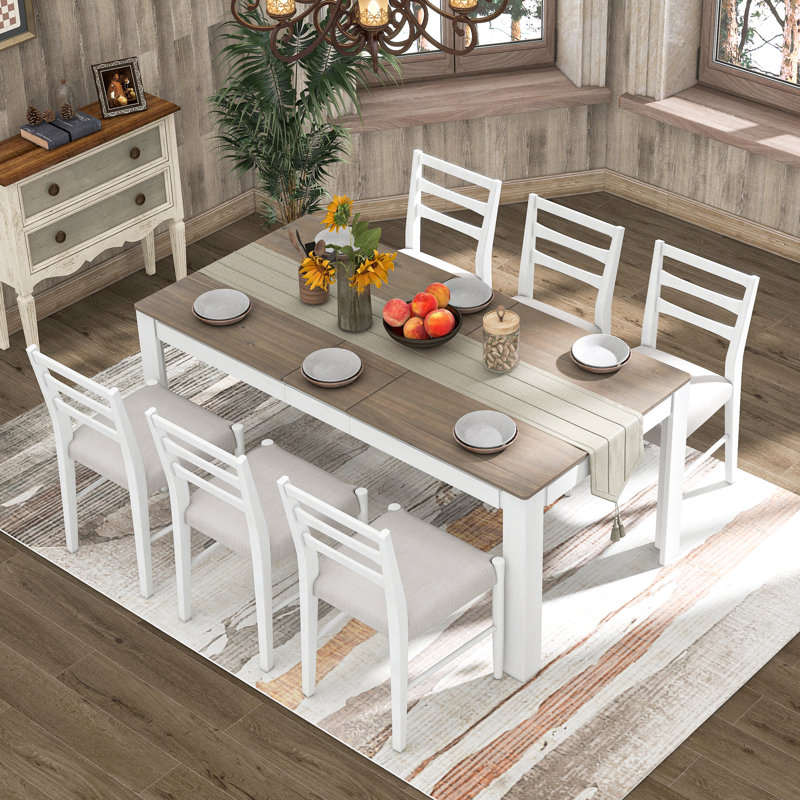 (Table Legs Only) 6 - Person Extendable Four Leg Dining Set