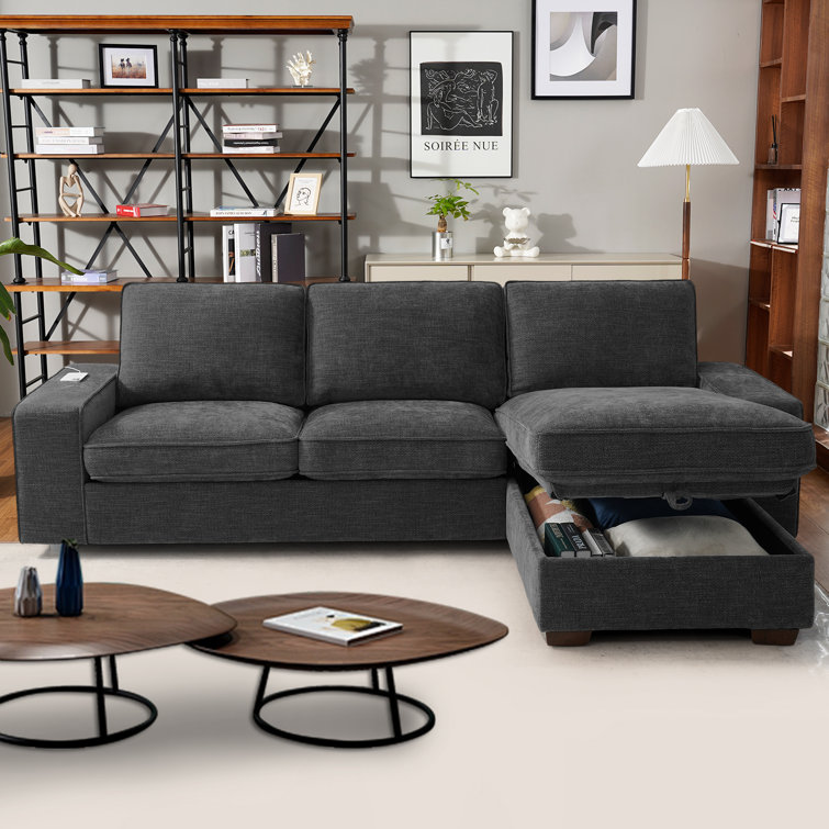 (incomplete) Jossilynn L-Shape Convertible Sectional Couches Sofas with Storage Chaise