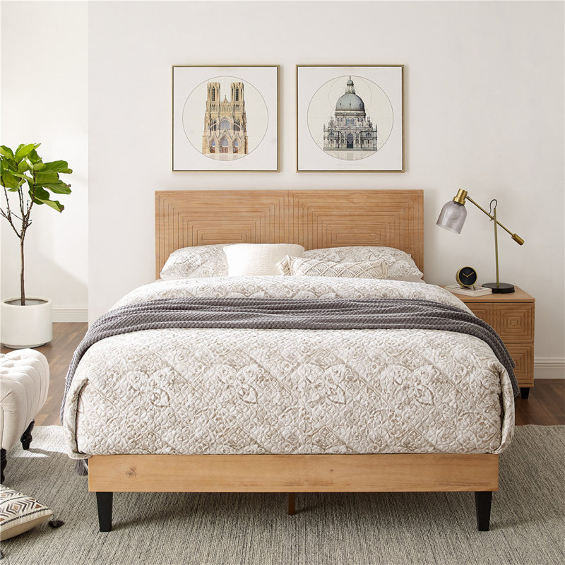 Davari Solid Wood Platform Bed INCOMPLETE 
