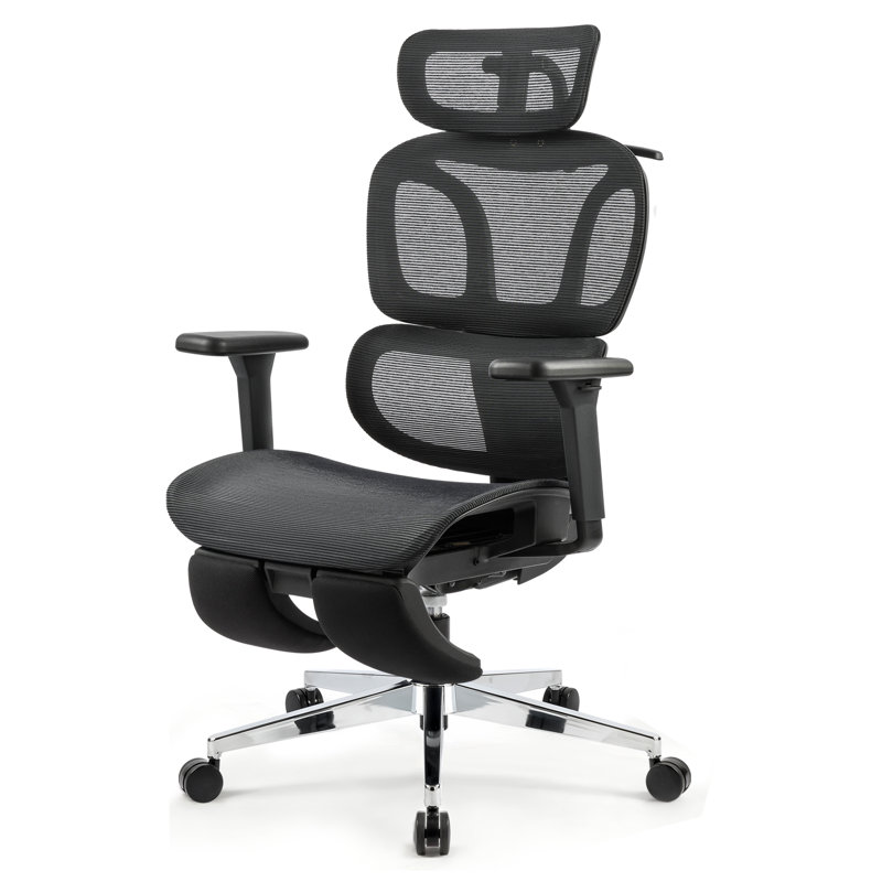 Kyona Mesh Office Chair, Adjustable Task Chair with Clothing Hanger, Adjustable Headrest and Armrest