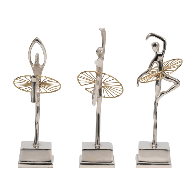 13" Kanan Ballerinas, Multi-color, Home Decor Statement Pieces, Set of 3 - 5" x 5" x 13" (Set of 3)