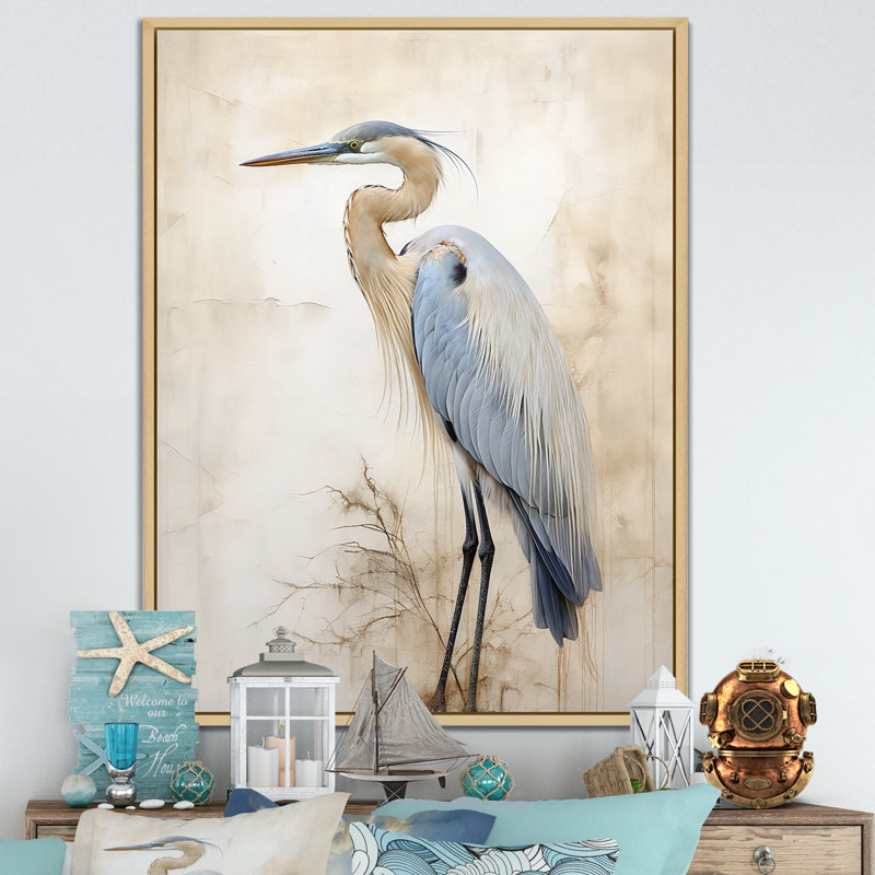 Majestic Blue Heron Horizon II - Heron Wall Art
