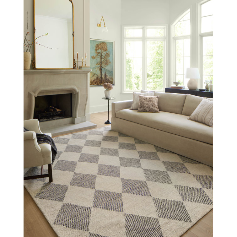Chris Loves Julia x Loloi Francis Wool Beige / Charcoal Rug