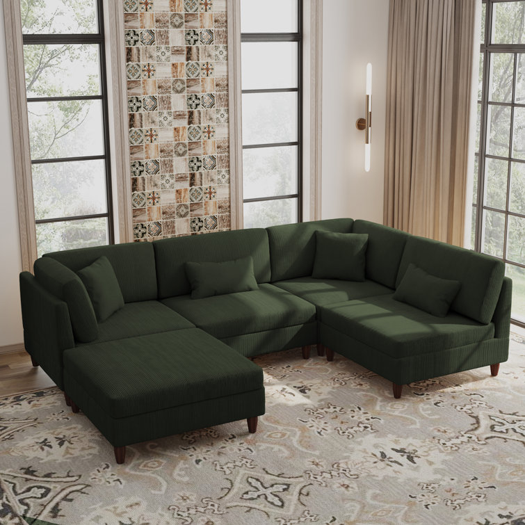 Michelyn 5 - Piece Corduroy Sectional