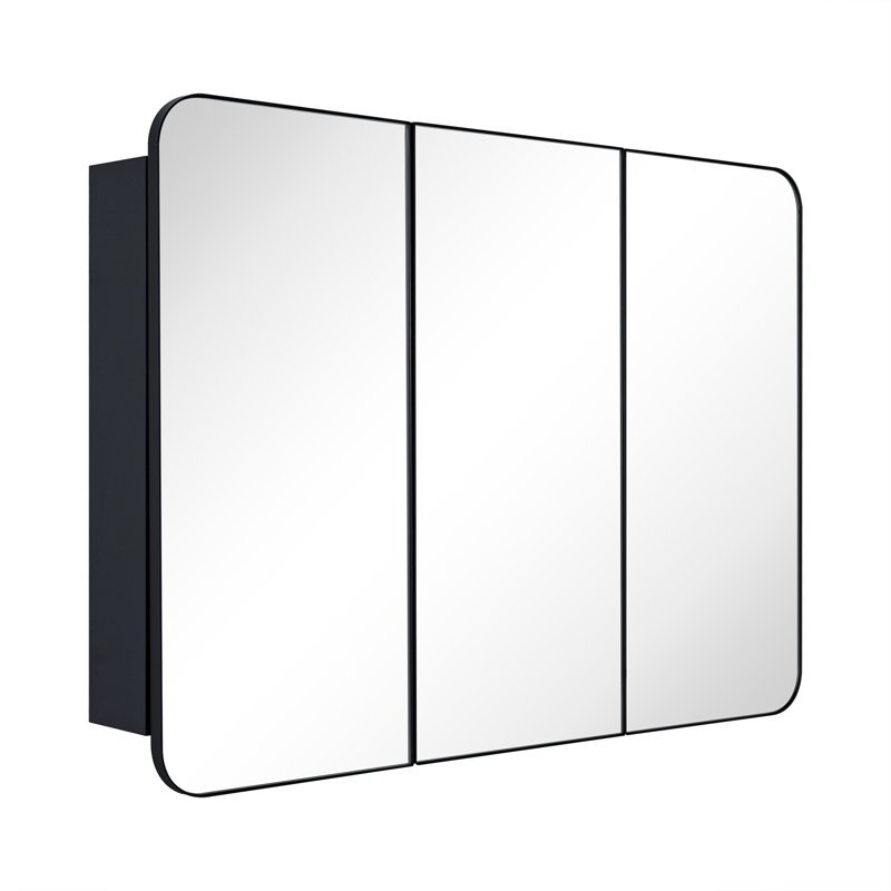 Ronelda 36'' W 26'' H Framed Medicine Cabinet Mirror 6 Adjustable