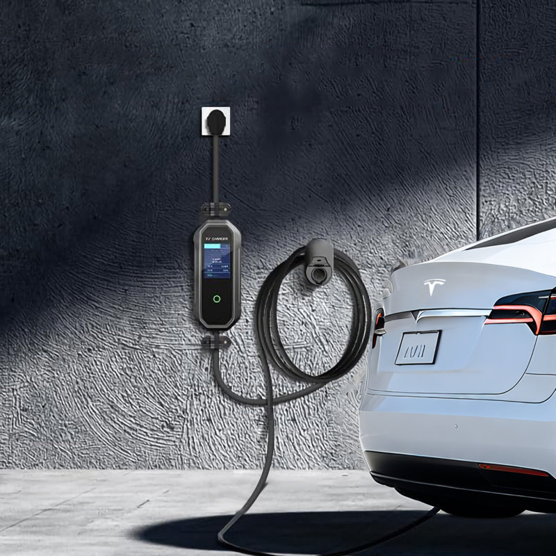 Fixturedisplays® Tesla Mobile Charger Level 1+2 ,32Amp Wall Charger, 110V-240V Portable Fast Tesla Charger With LED Display Screen Total 16.4FT (5M) Compitable With Tesla Model 3/Y/X/S/Cybertruck 22158 Pre-ORDER 90 Day Lead INCOMPLETE 