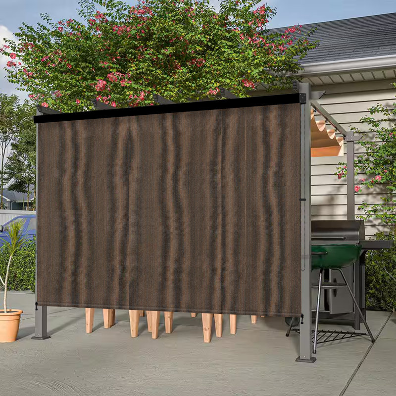 semi sheer roll-up shade