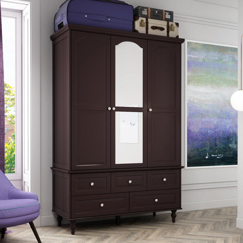 aijahlon 3-door 5-drawer wardrobe with mirror
incomplete 