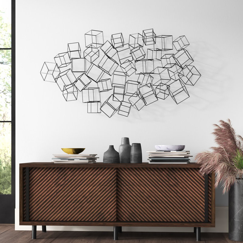 Glam Abstract Wall Decor on Metal