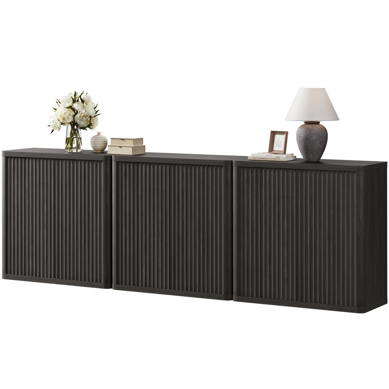 Cesiro 34.6'' Wide Buffet Sideboard With Adjustable Shelves (Set of 3) INCOMPLETE 