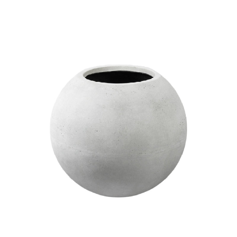Grey Lava Concrete Planter Bowl – Indoor & Outdoor Use, Perfect For Succulents, Cacti, And Decorative Displays, Home, Office Decor, 20\" Diameter & 18\" Tall INCOMPLETE 