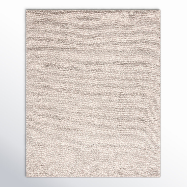 elle handmade beige rug