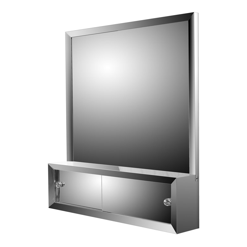 W 32'' H Surface Framed Medicine Cabinet Mirror Fixed