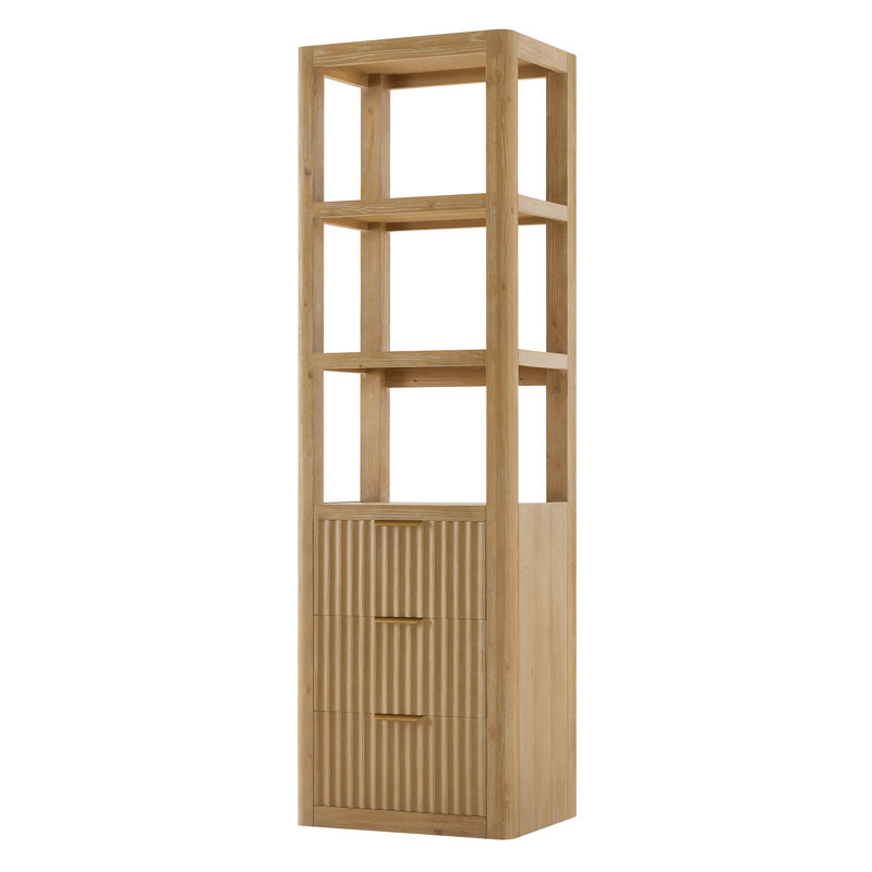 Solid Wood Freestanding Linen Cabinet