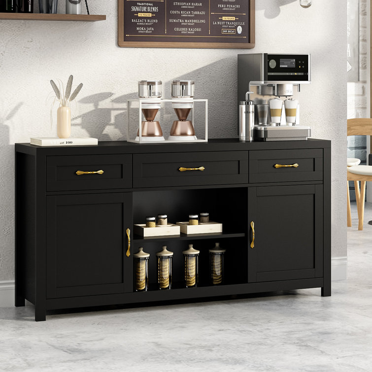 57.9\" Sideboard With 3 Drawers, Adjustable Shelf ( incomplete )