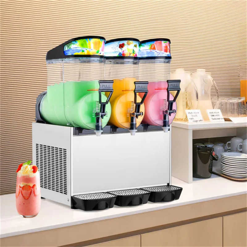 12 Gallon 3 Tank Commercial Slushy Machine Margarita Frozen Drink Maker