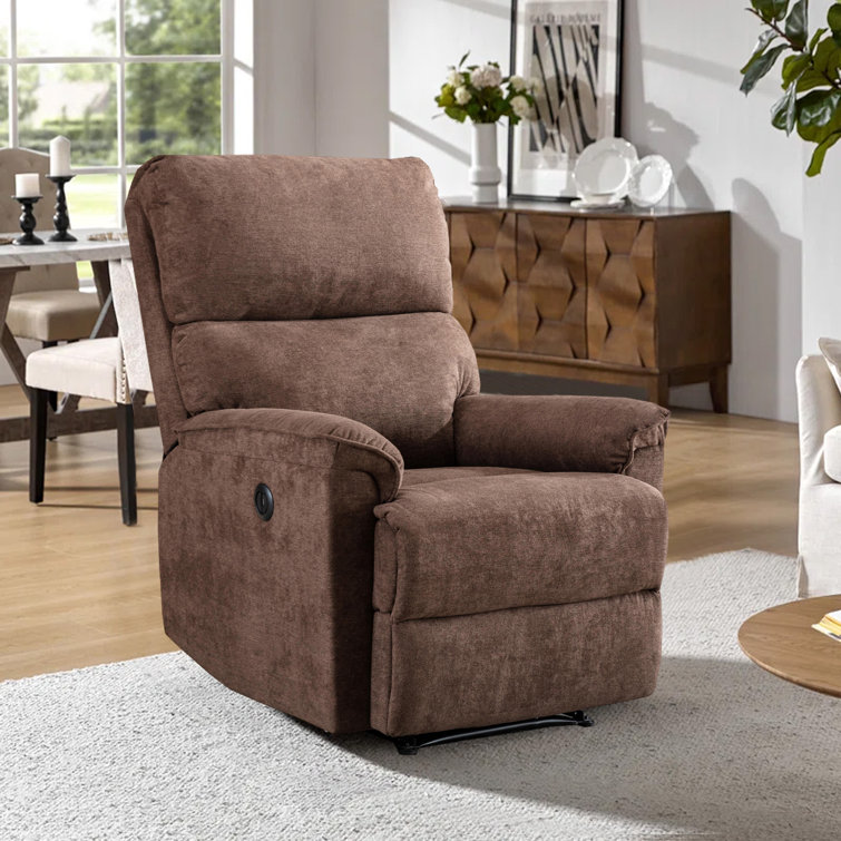 Bardia 31" Wide Minimalist Style Compact Breathable Fabric High-End Power Recliner Chair with USB Port