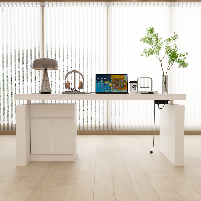 Bryasha 71'' W Height Adjustable Standing Desk INCOMPLETE 