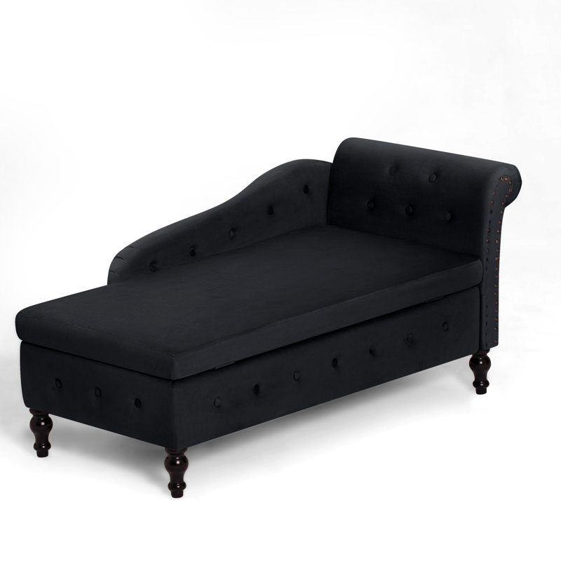 COLOR PURPLE Velvet Right Arm Chaise Lounge Chair With Storage Space incomplete. 