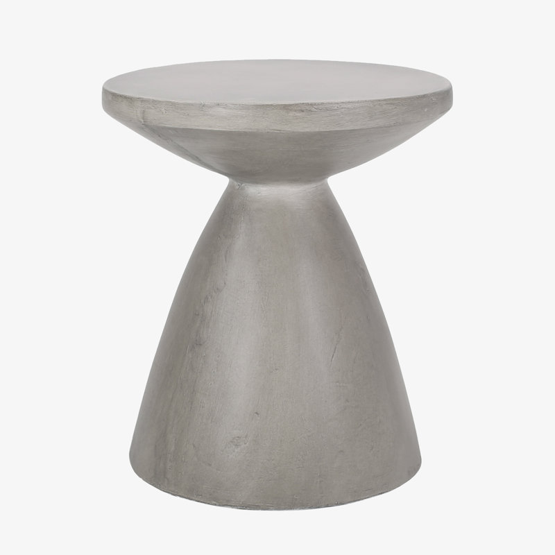 Sayle Round Magnesium Oxide Outdoor Side Table INCOMPLETE 