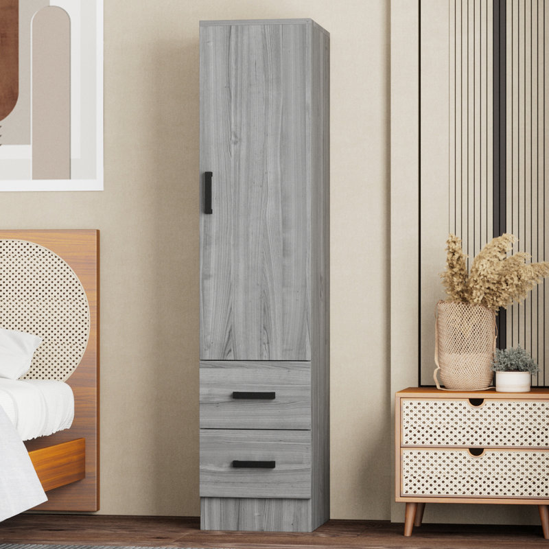 wardrobe armoire closet with 2 drawers and door that can open from either the left or right.
incomplete 