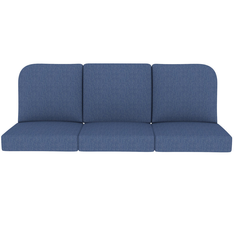 Outdoor Deep Seat Cushion Set of 3, 22 x 24 Inch Patio Chair Cushions with Water-Repellent & UV-Resistant Olefin Cover, Eco-Friendly Seat & Back Cushions for Patio Furniture