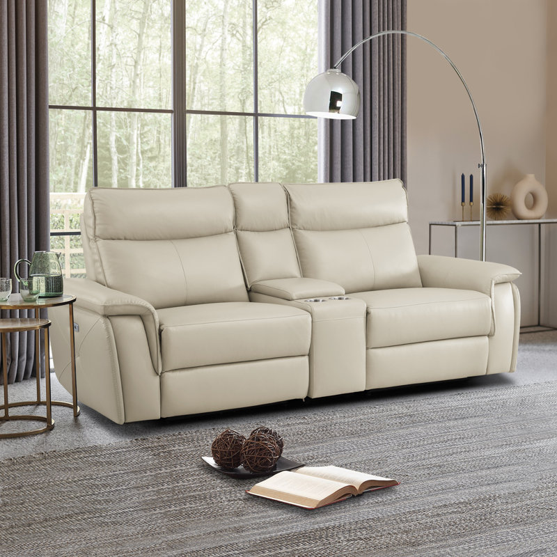 enjolie 93.5\" genuine top grain leather power reclining loveseat
incomplete 