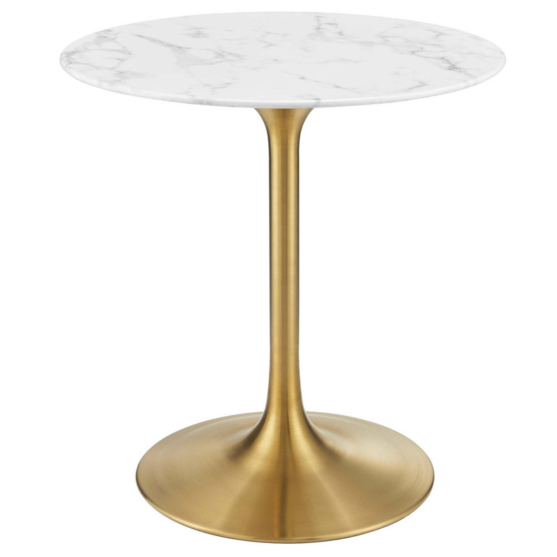 NOT COMPLETE TABLE BASE ONLY Modway Lippa 28\" Round Artificial Marble Dining Table