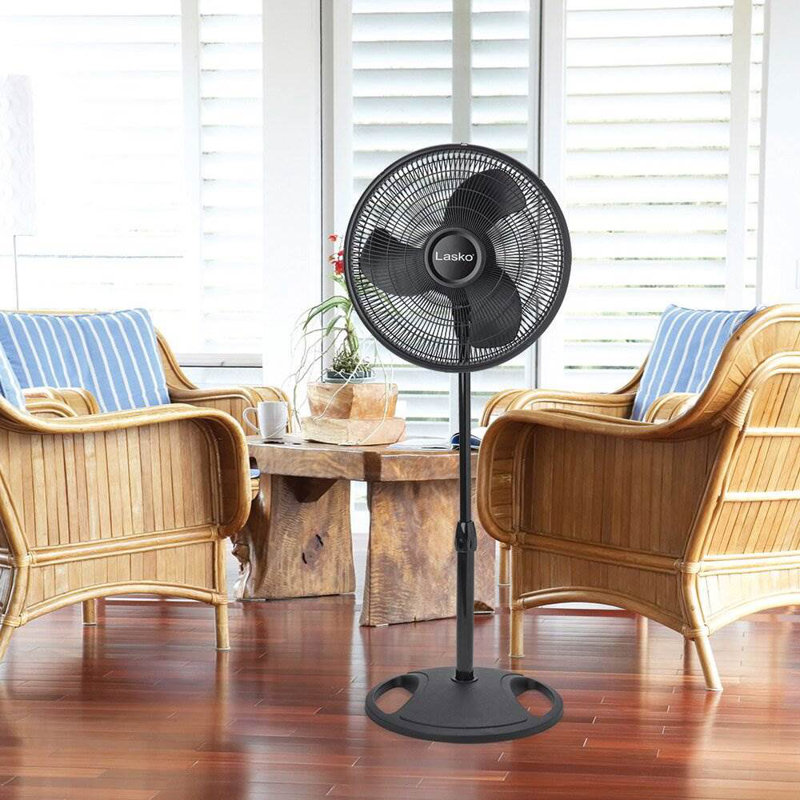 lasko 3-speed adjustable tilting oscillating standing pedestal fan