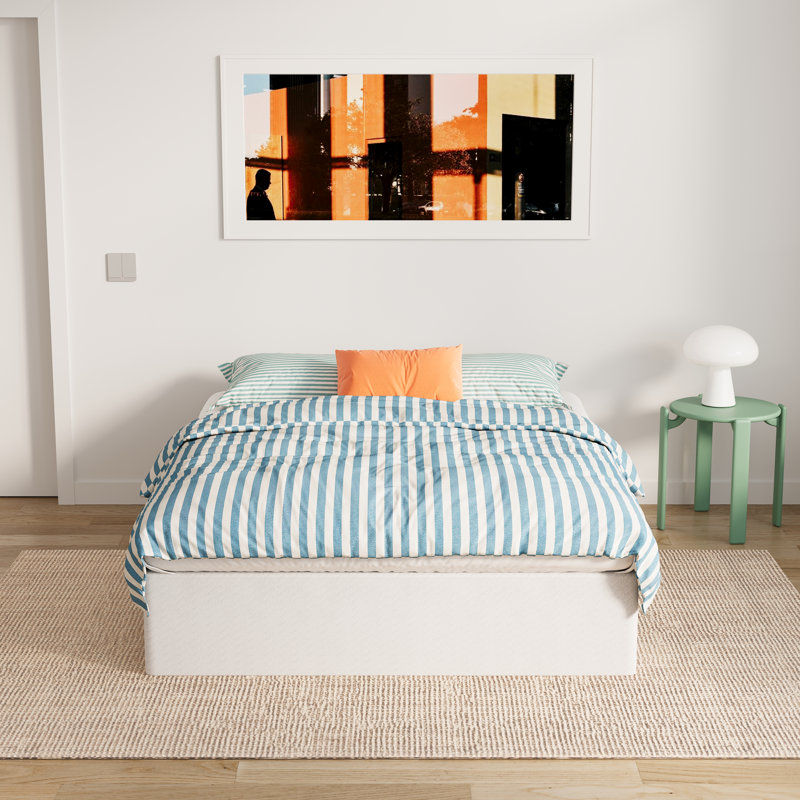 10 Inch Metal Box Spring With Frabric Cover, Easy Assembly