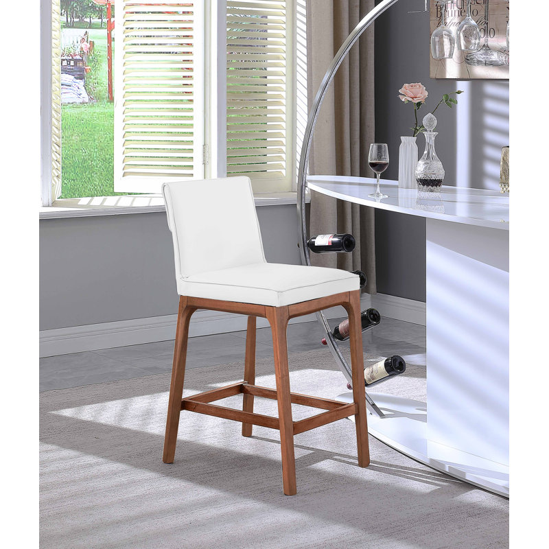 Similar,incomplete)Emma Modern Low-back Counter Stool w/ Solid Wood Base