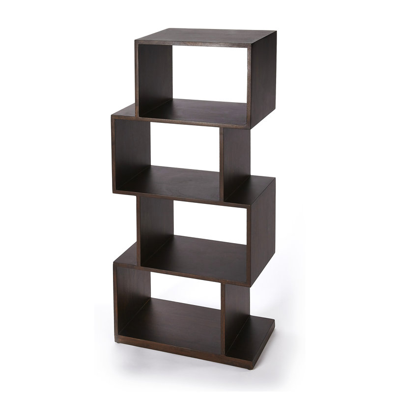 Essense 47.5" H x 21.5" W Solid Wood Geometric Bookcase