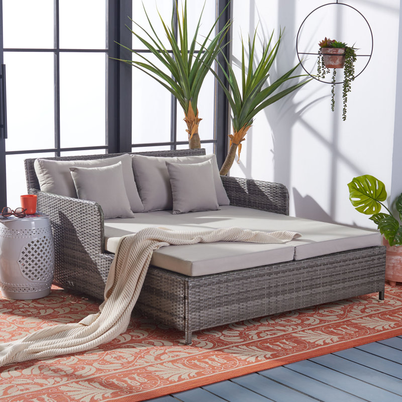 (Box 1/2) Cadeo Rattan Daybed with Mattress