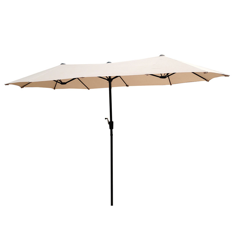 Tague 157.4'' x 78.7'' Outdoor Double-Sided Rectangular Market Umbrella
