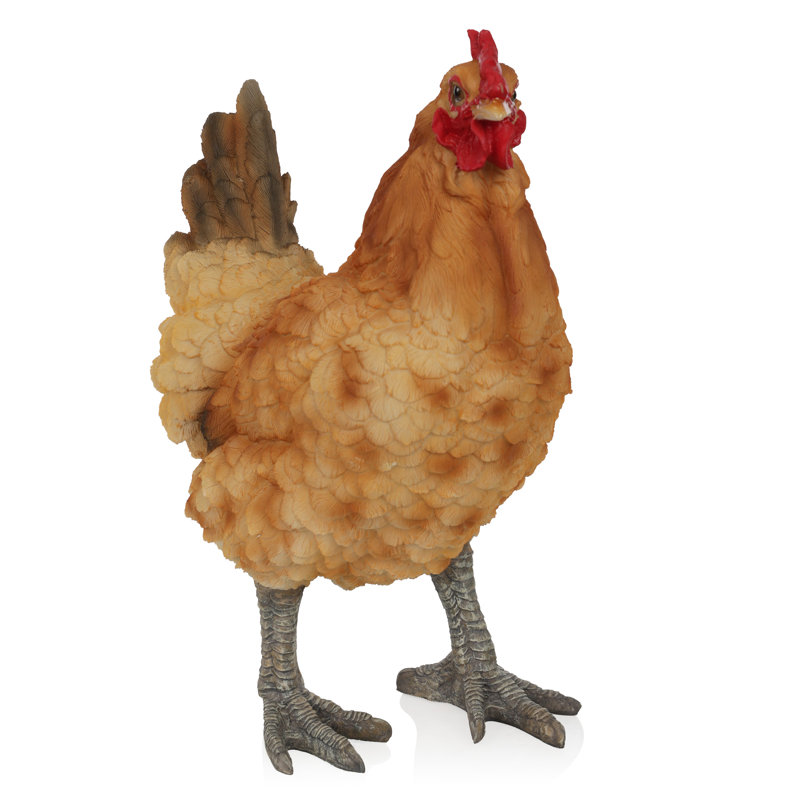 14"H Indoor/Outdoor Standing Hen Statue