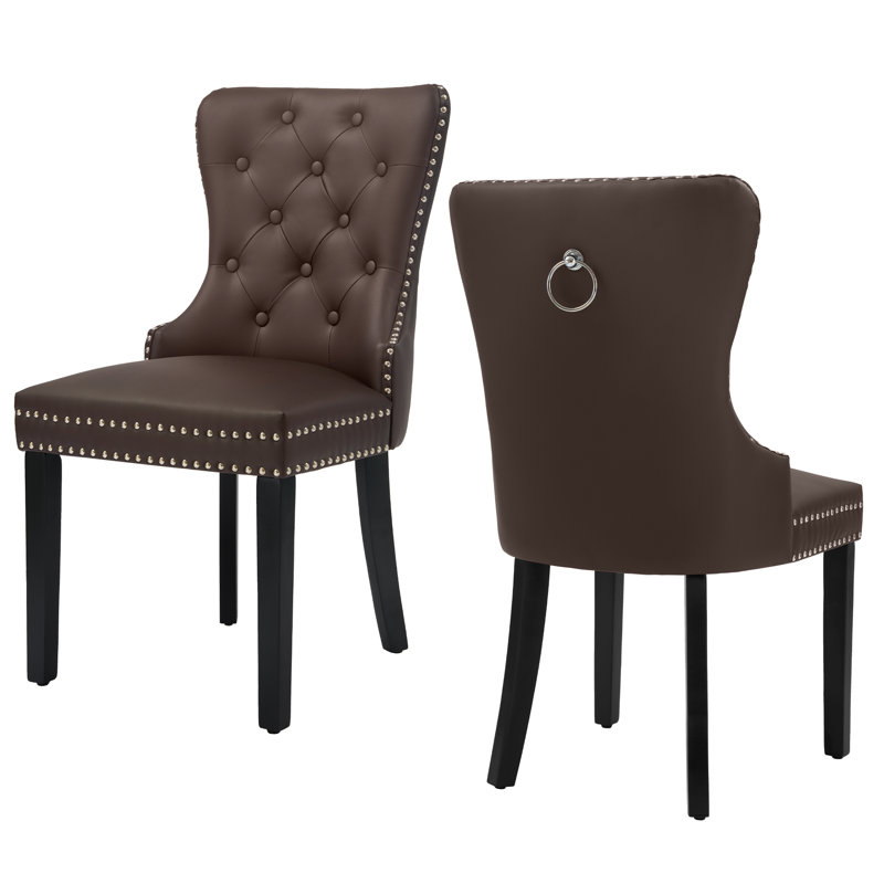 pu leather dining chairs with pull ring (set of 2)
incomplete 