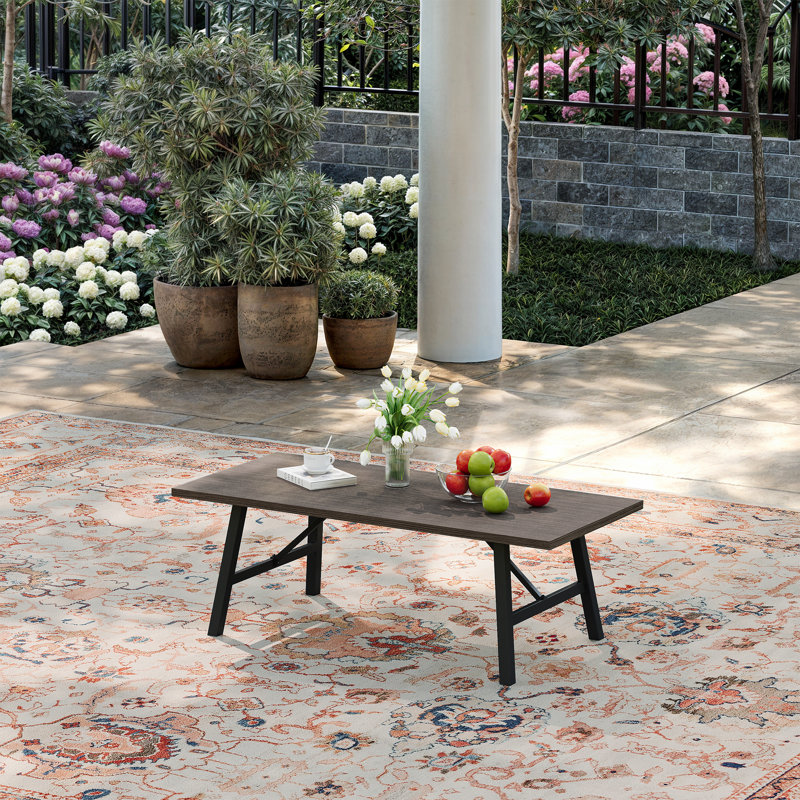 Bular Rectangular Metal Outdoor Coffee Table