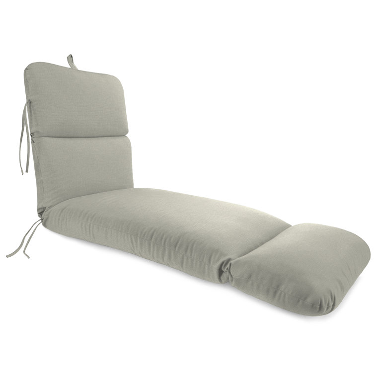 74" x 22" outdoor chaise lounge cushion with ties and loop