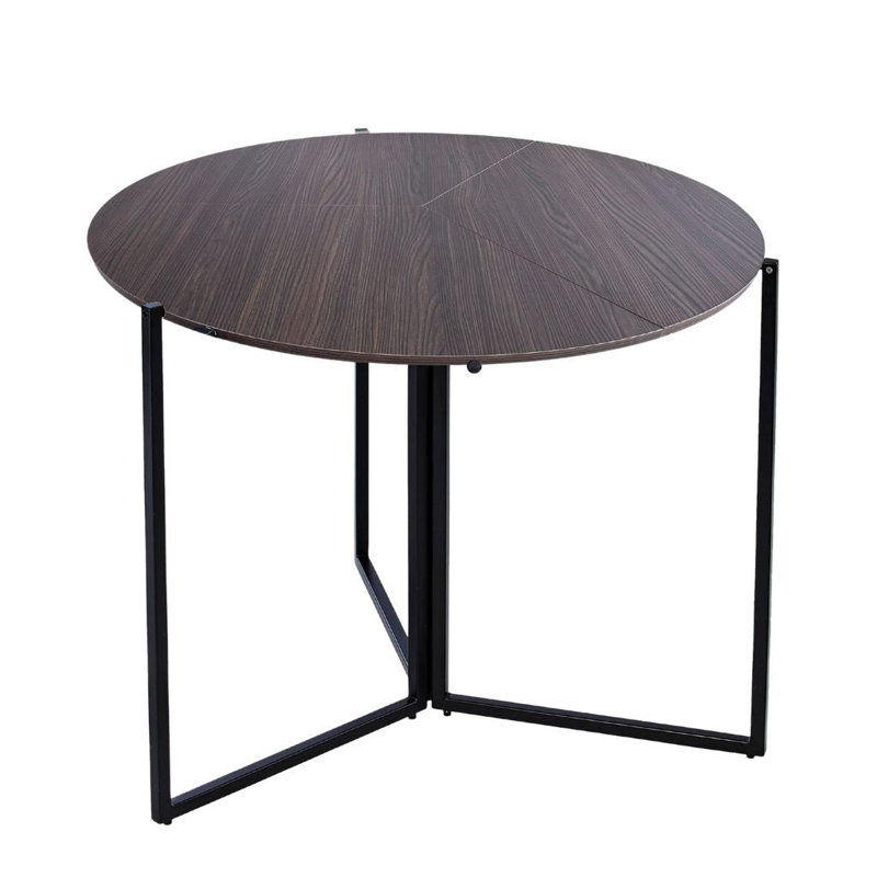 ( Different color )Grane Iron and Wood Round Folding Dining Table