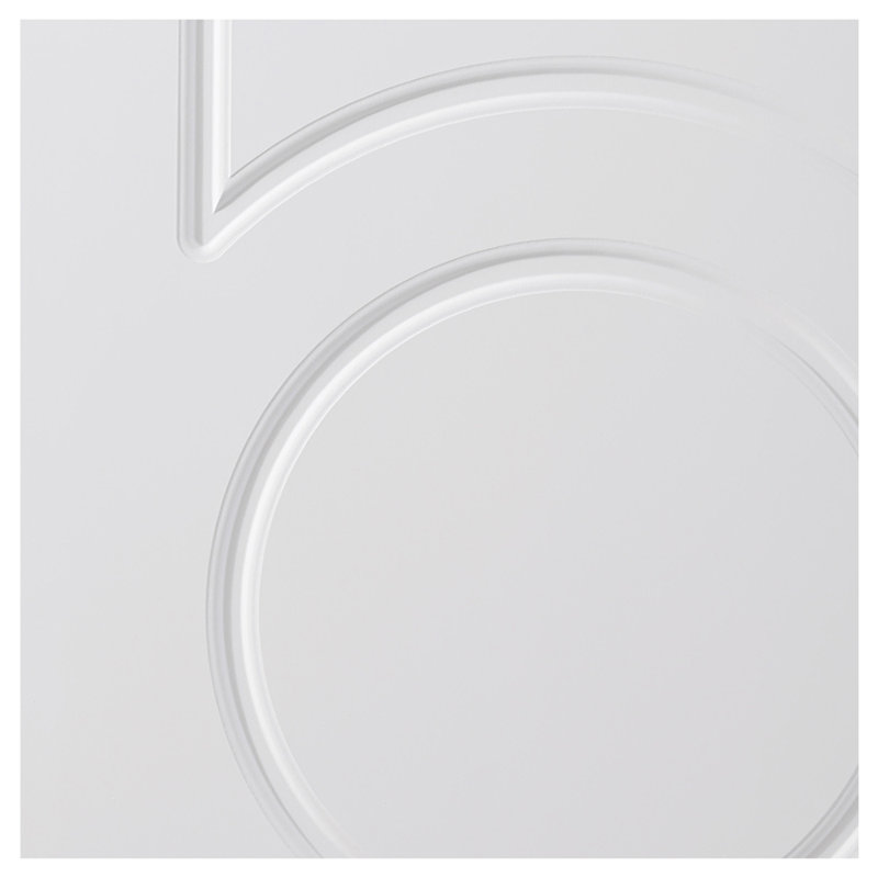 Ovalo Soft White Laminated Traditional Interior Door Slab Only